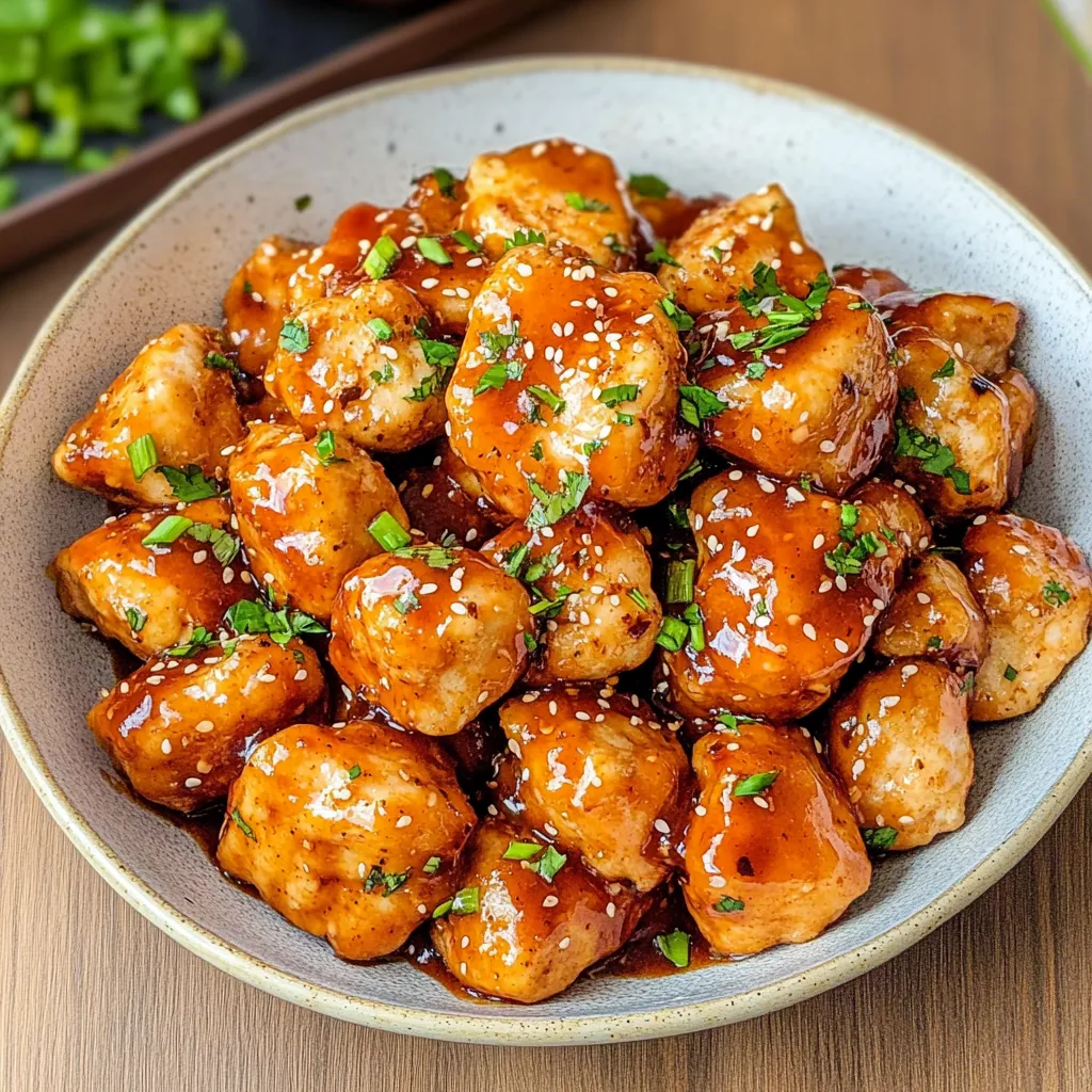 Air Fryer Honey BBQ Chicken Bites Savory