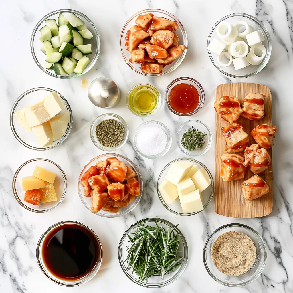 Air Fryer Honey BBQ Chicken Bites Savory ingredients