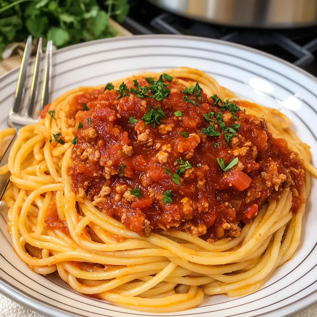 Aromatic Crockpot Spaghetti Meat Sauce