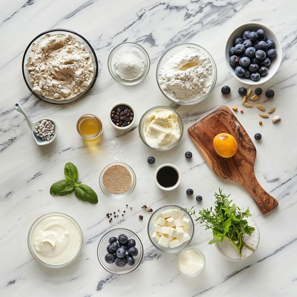 Blueberry Cream Cheese Muffins Yummy ingredients