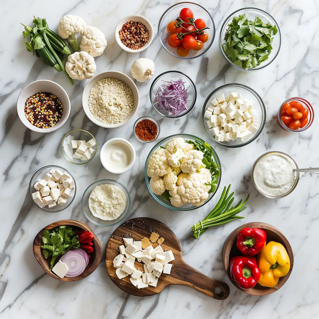Cauliflower Burrito Buddha Bowl ingredients