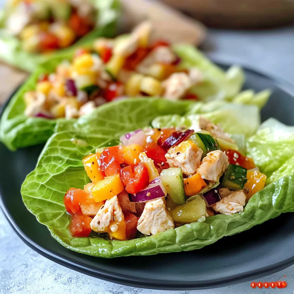 Chicken Fruit Salad (Lettuce Wraps) Zesty