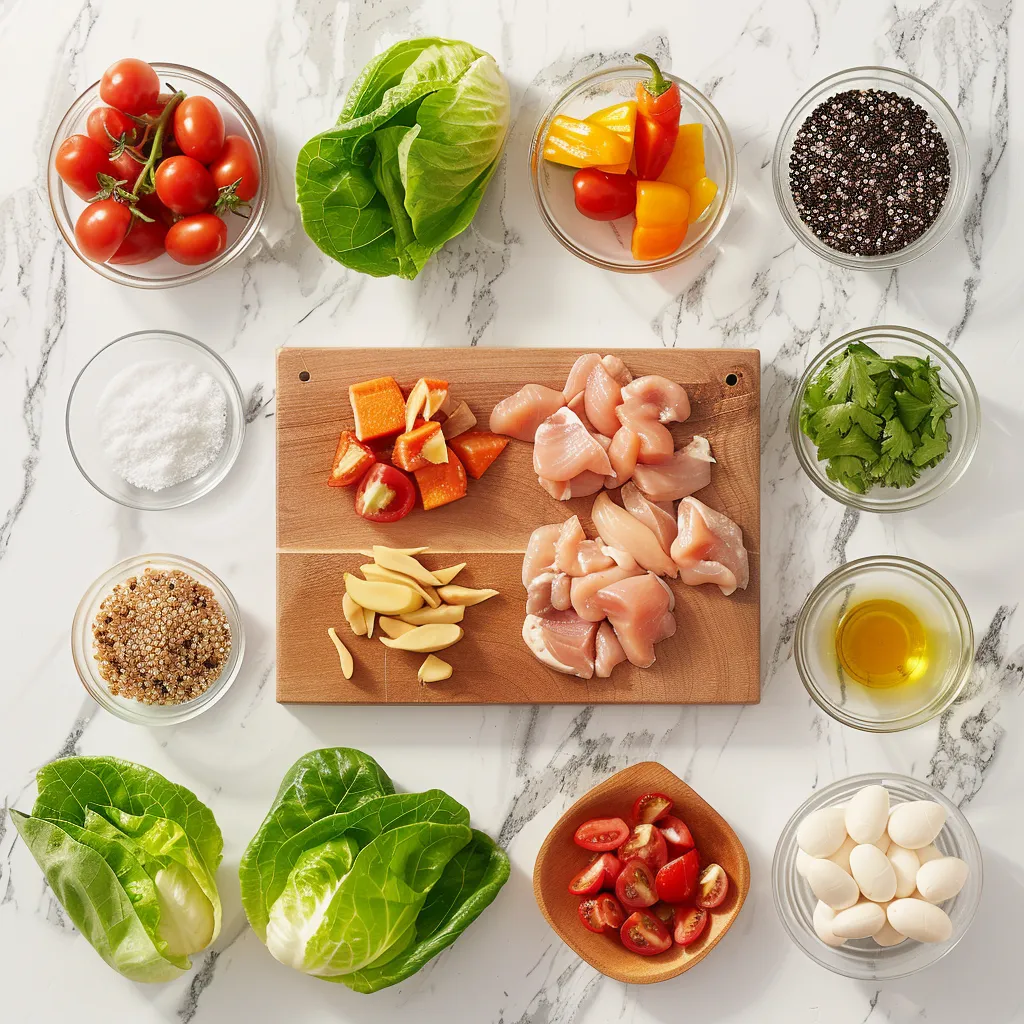 Chicken Fruit Salad (Lettuce Wraps) Zesty ingredients