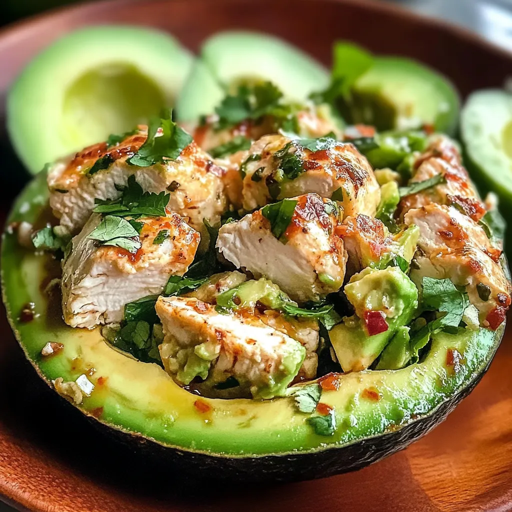 Chicken Salad Stuffed Avocado Rich