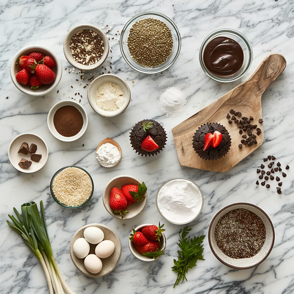 Chocolate Strawberry Cupcakes Scrumptious ingredients