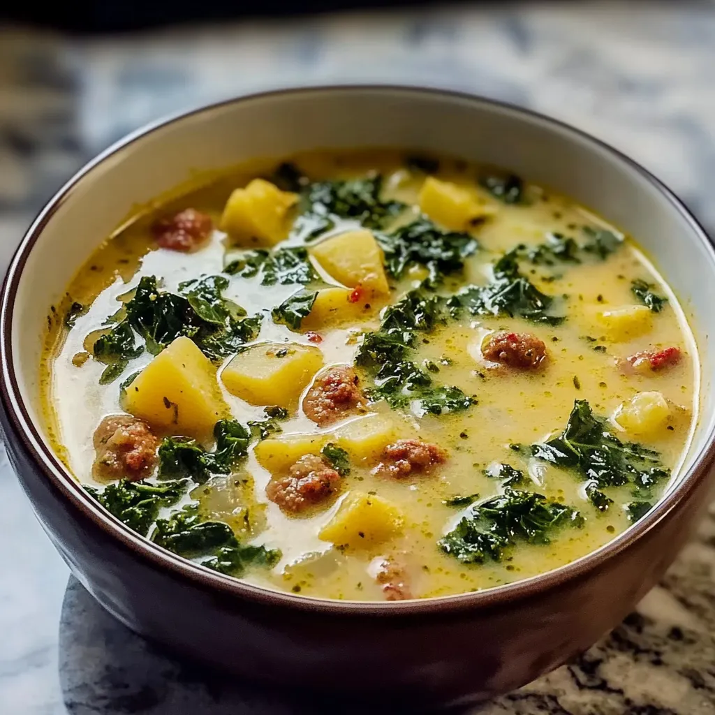 Copycat Olive Garden Sausage Kale and Potato Soup Fresh
