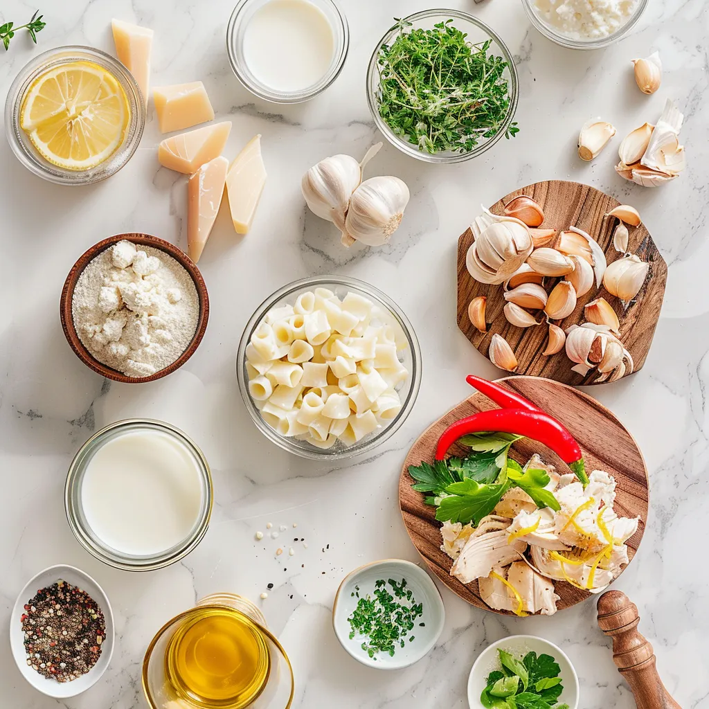 Creamy Lemon Chicken Pasta Exquisite ingredients