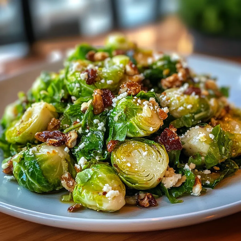Crispy Maple Dijon Brussels Sprout Salad