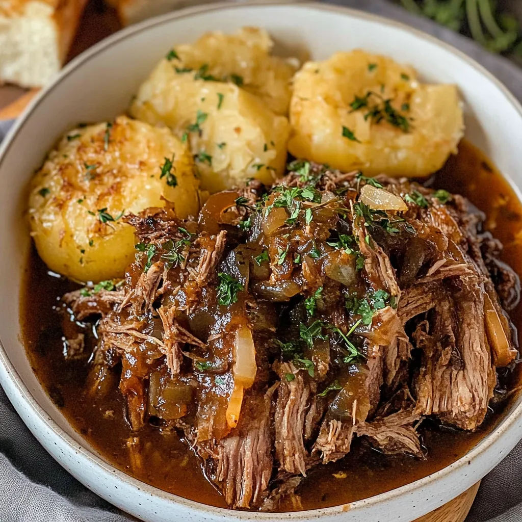 Crock Pot French Onion Pot Roast Zesty