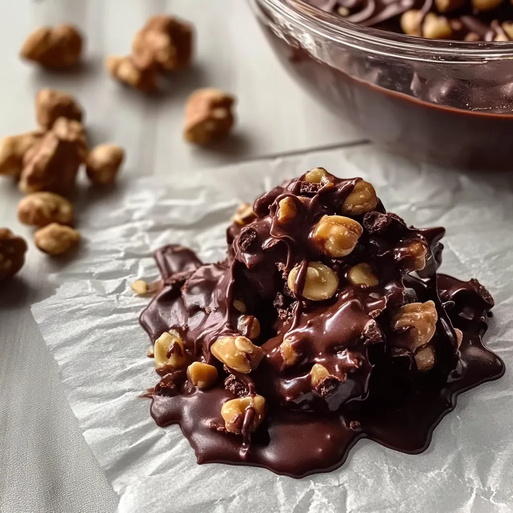 Crunchy Dark Chocolate Peanut Clusters Rich