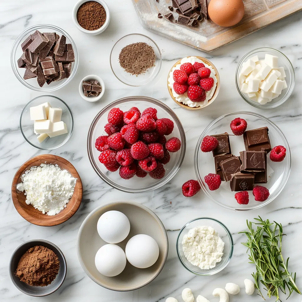 Delectable Chocolate Raspberry Cupcakes ingredients
