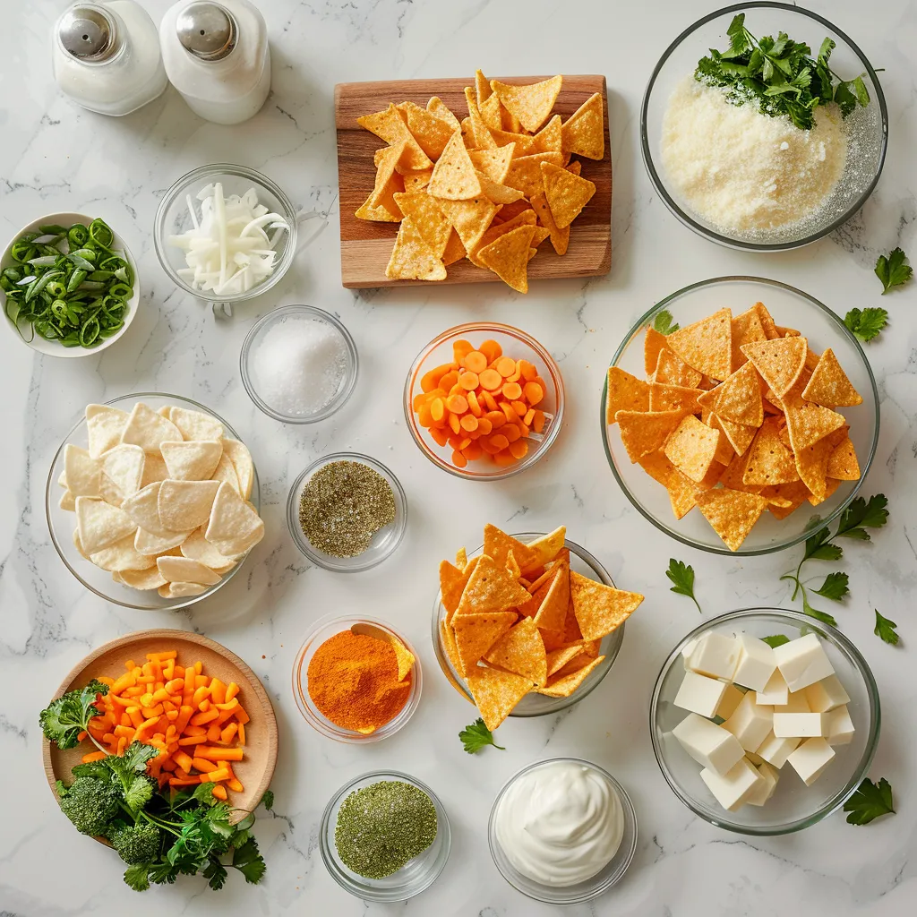 Fried Cheese Stuffed Doritos Flavorful ingredients