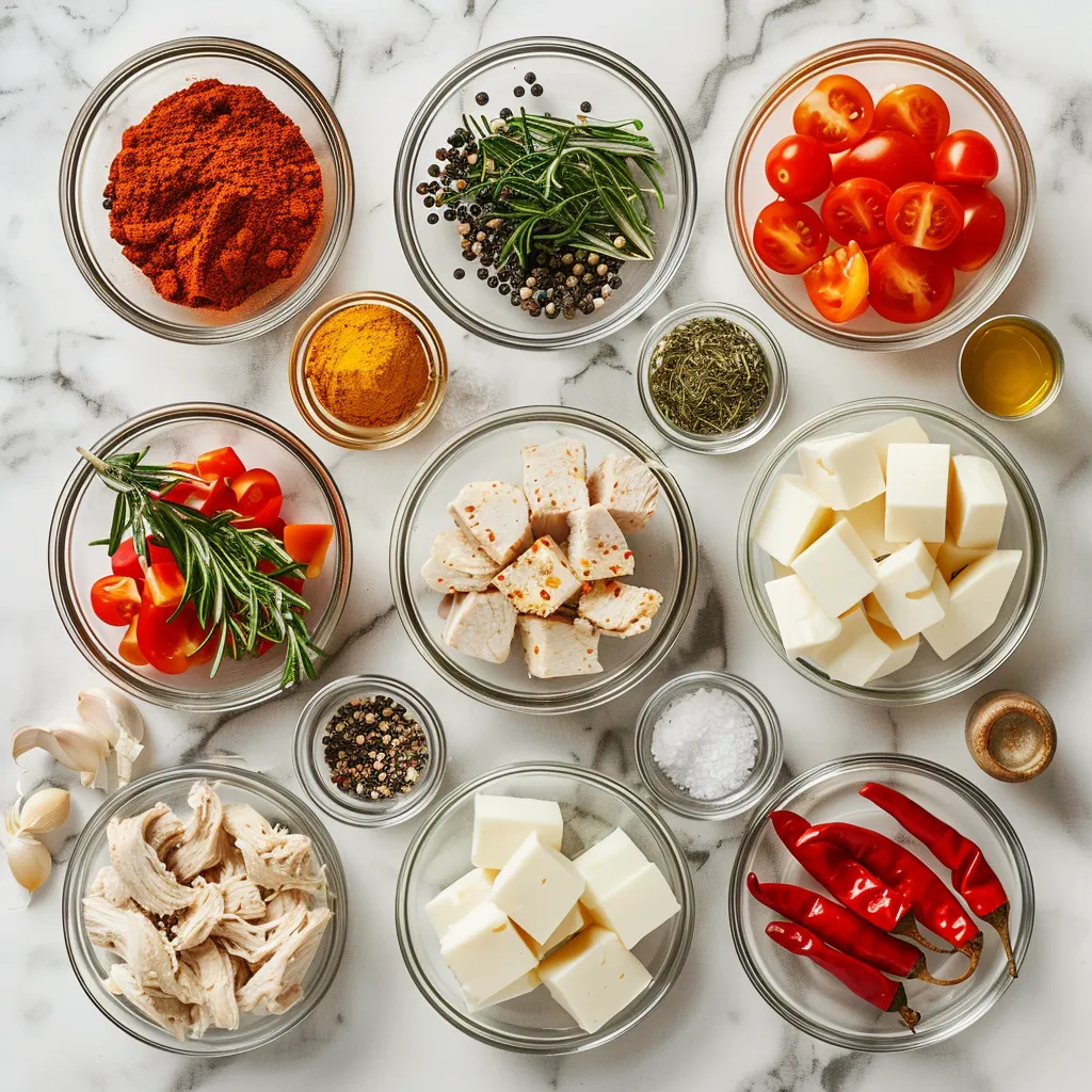 High Protein Chicken Chili Yummy ingredients