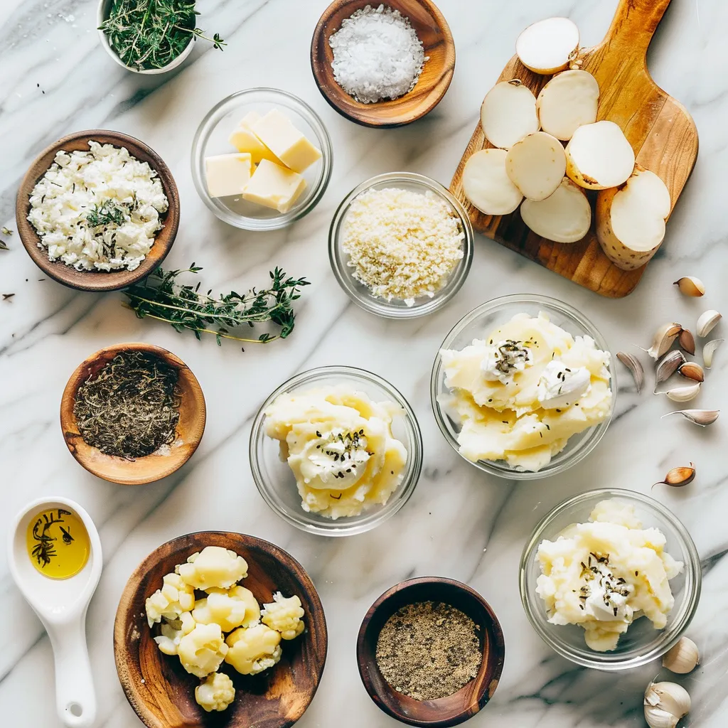 Juicy Garlic Butter Parmesan Smashed Potatoes ingredients