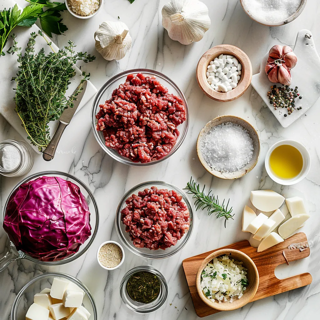 Juicy Ground Beef and Cabbage Skillet ingredients