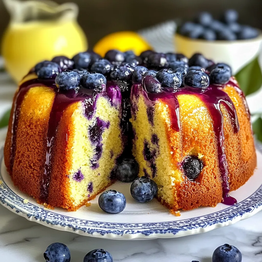 Lemon Blueberry Pound Cake Juicy
