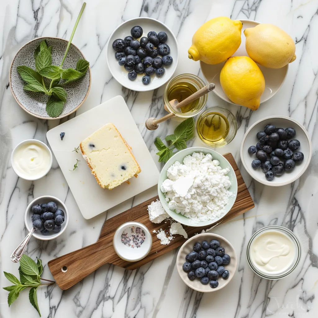 Lemon Blueberry Pound Cake Juicy ingredients
