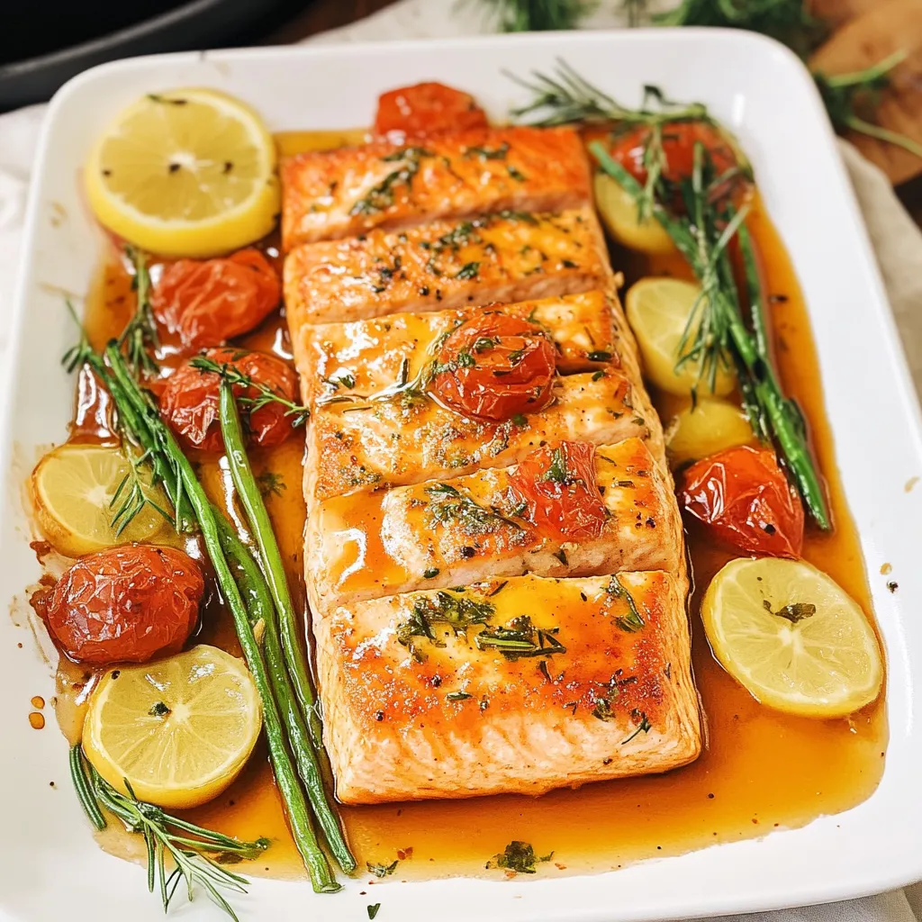 Maple Glazed Sheet Pan Salmon Aromatic