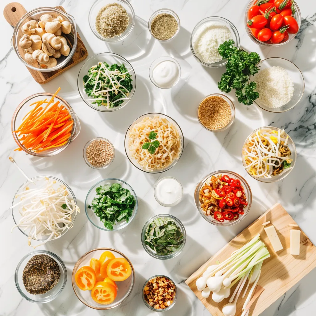 Mouthwatering Chicken Pad Thai ingredients