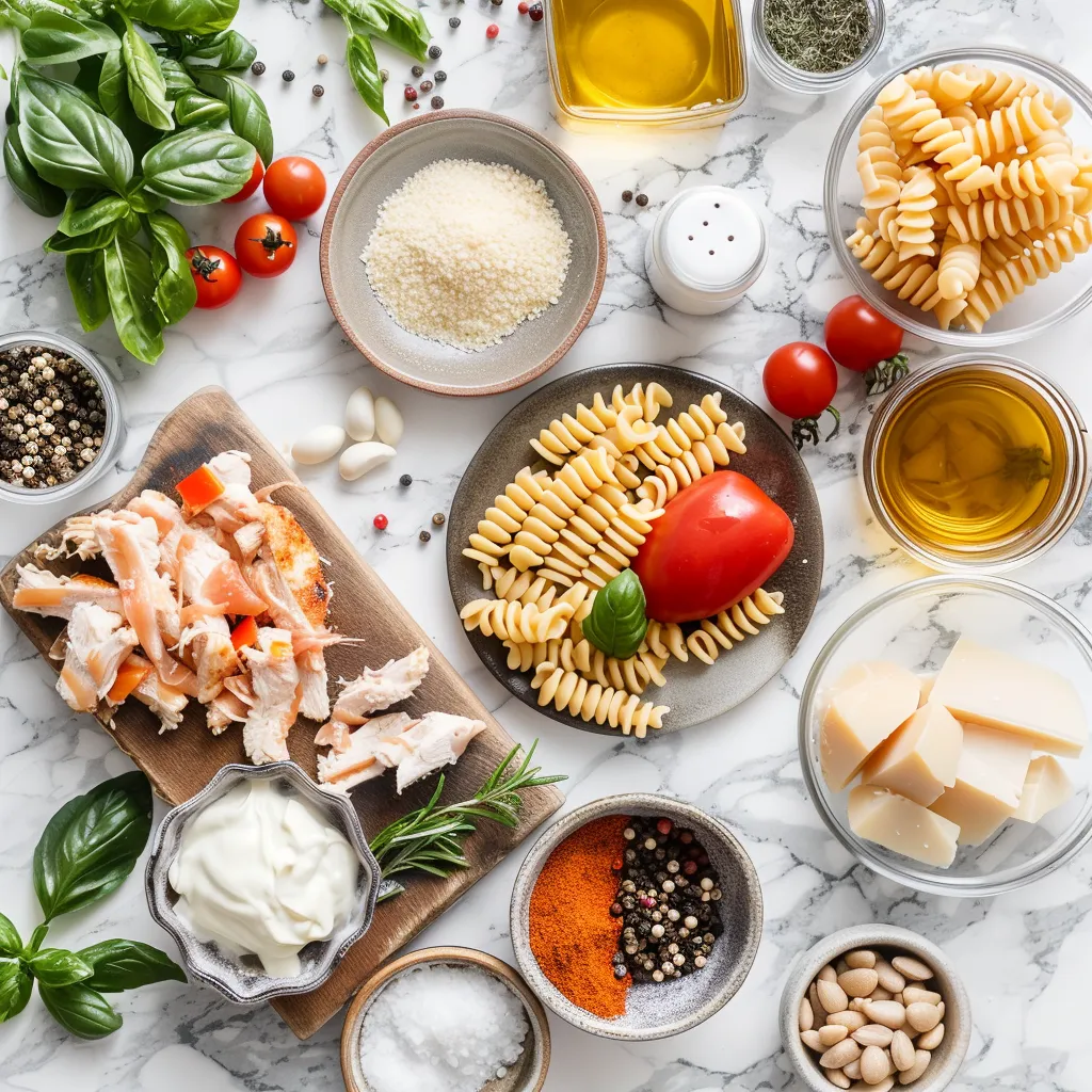 Mouthwatering Honey Pepper Chicken Panini Pasta ingredients