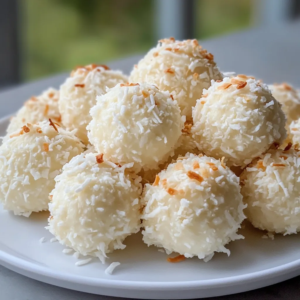 No Bake Coconut Cream Balls Juicy