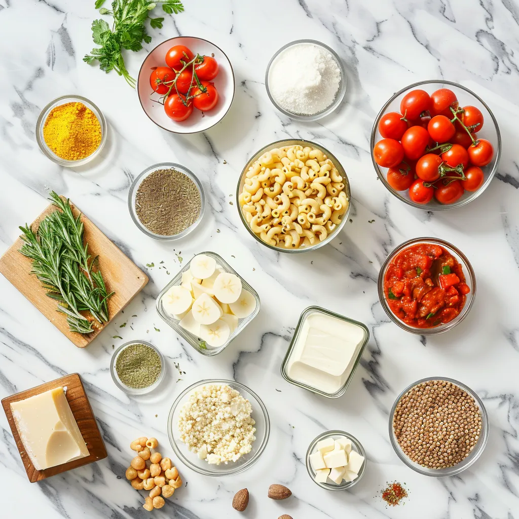 One Pan High Protein Chili Mac Rich ingredients