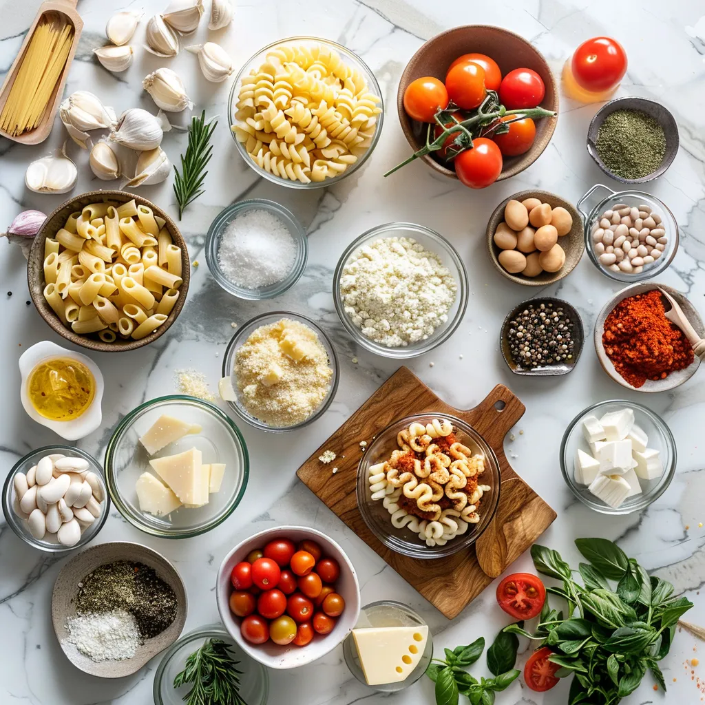 Pasta e Fagioli Flavorful ingredients