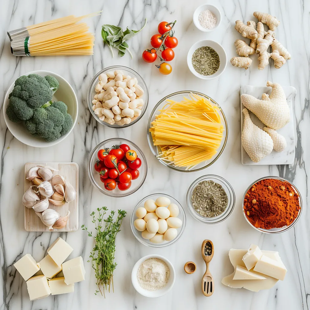 Rich Crockpot Chicken Spaghetti ingredients