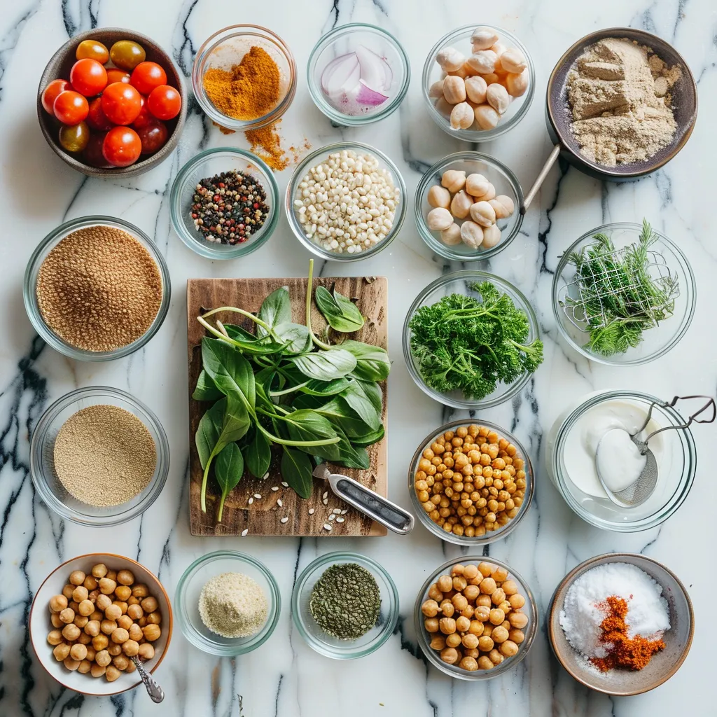 Rich Sesame Chickpeas Buddha Bowl Recipe to Try ingredients