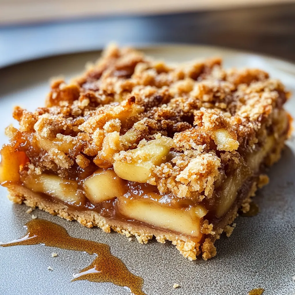 Salted Caramel Apple Crumble Bars Fall Treat Tempting