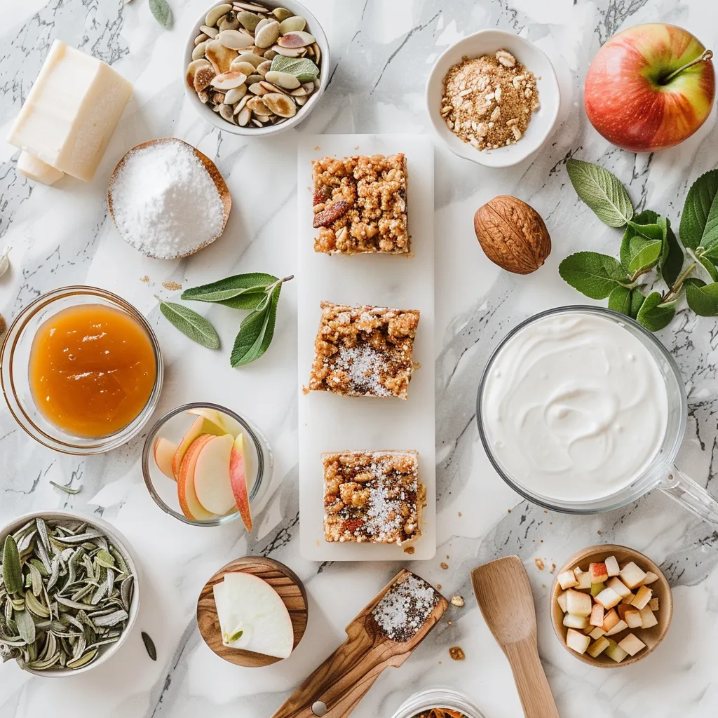 Salted Caramel Apple Crumble Bars Fall Treat Tempting ingredients