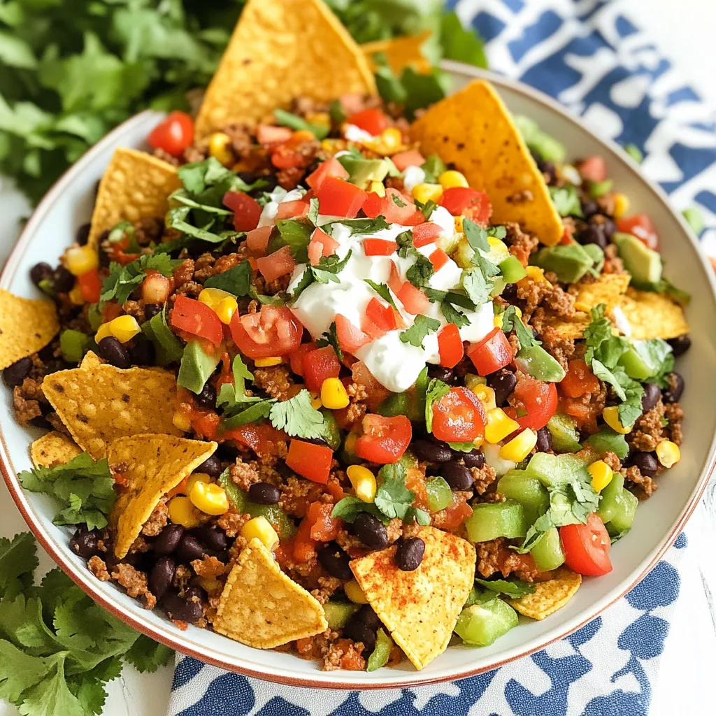 Savory Dorito Beef Taco Salad Bowl