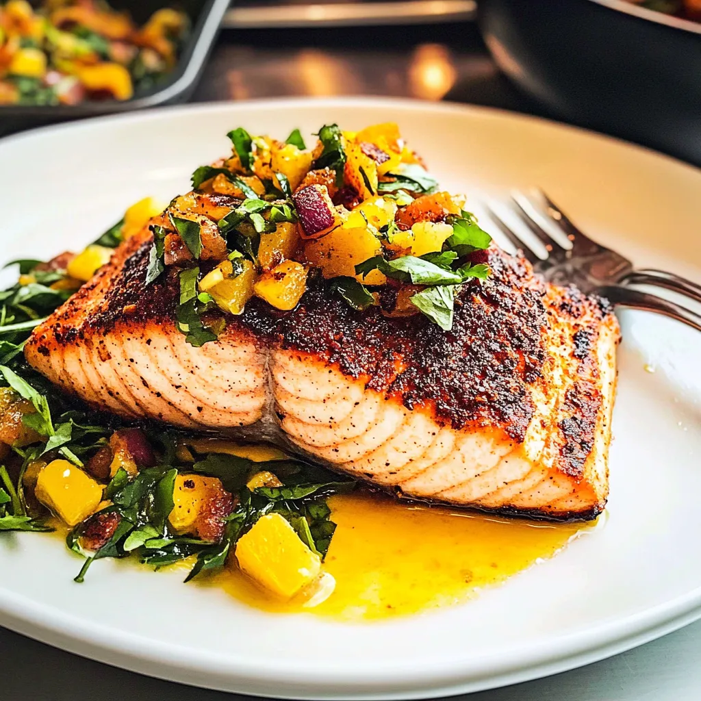 Savory Sumac-Blackened Salmon with Citrus Salsa