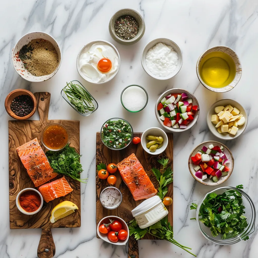 Savory Sumac-Blackened Salmon with Citrus Salsa ingredients