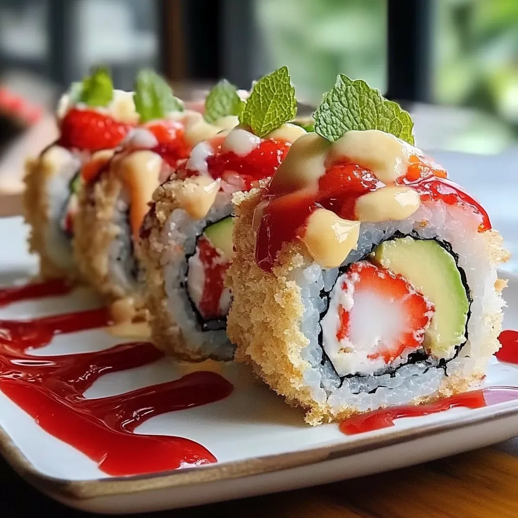 Strawberry Shortcake Cheesecake Sushi Rolls Heavenly
