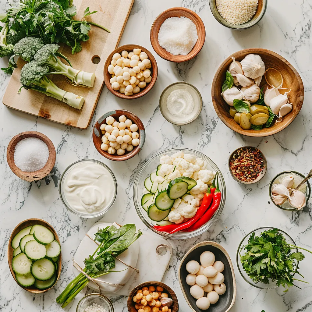 Tempting Vegetarian Pozole ingredients
