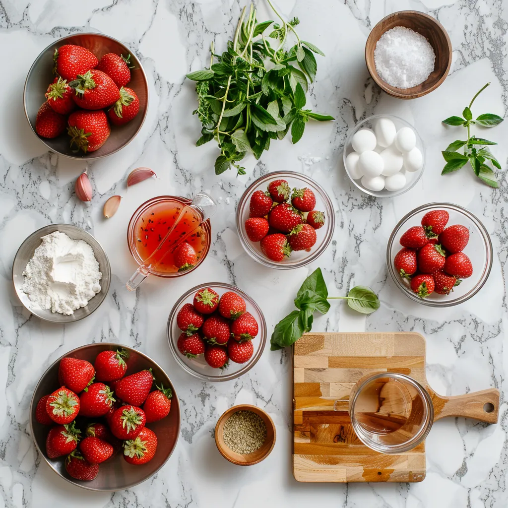 Fresh Amazing Rose Infused Strawberries for a Flavorful Treat ingredients