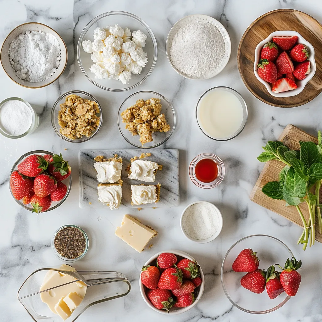 Strawberry Shortcake Bars Recipe Mouthwatering ingredients