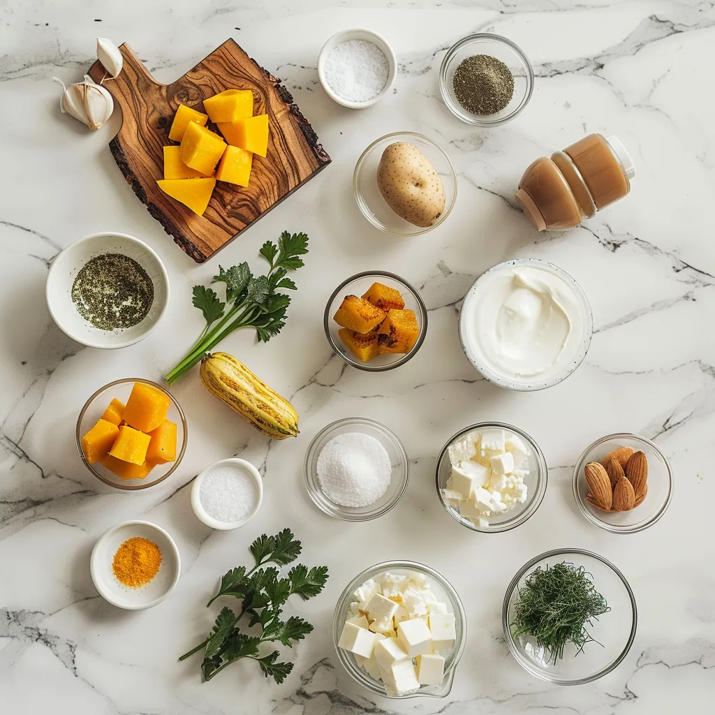 Tasty Delicata Squash Salad ingredients