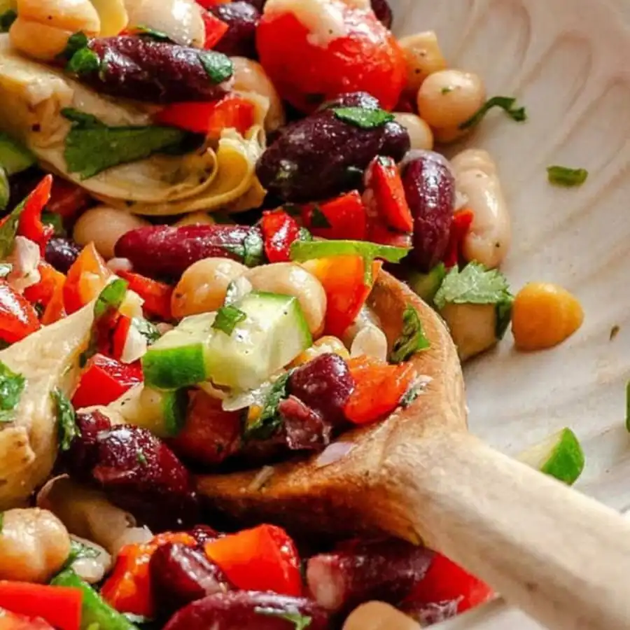 Crunchy Refreshing Greek Chickpea Salad with Lemon Vinaigrette — Bold Flavor,