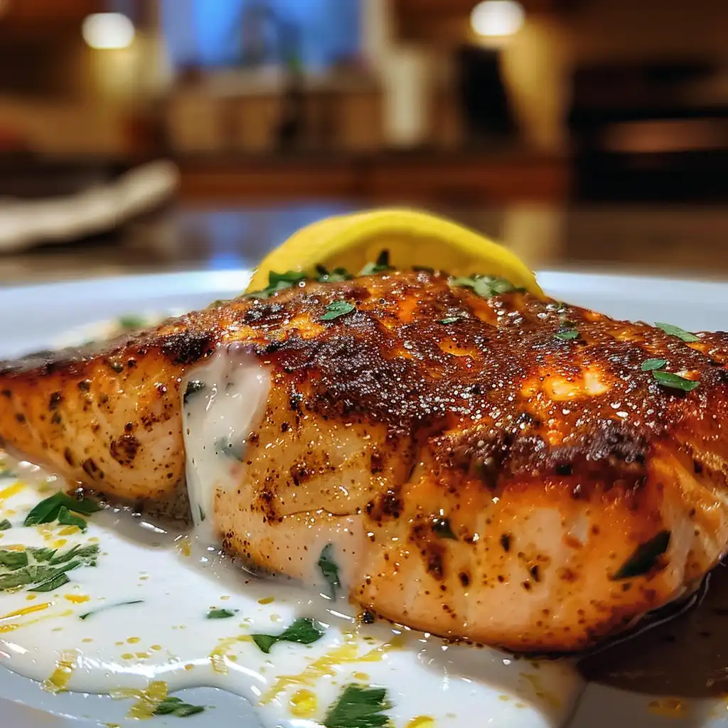 Flavor Bomb Moroccan Salmon with Tangy Lemon Yogurt