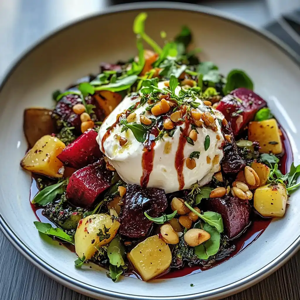 Burrata and Roasted Beet Salad — A Colorful Gourmet Feast