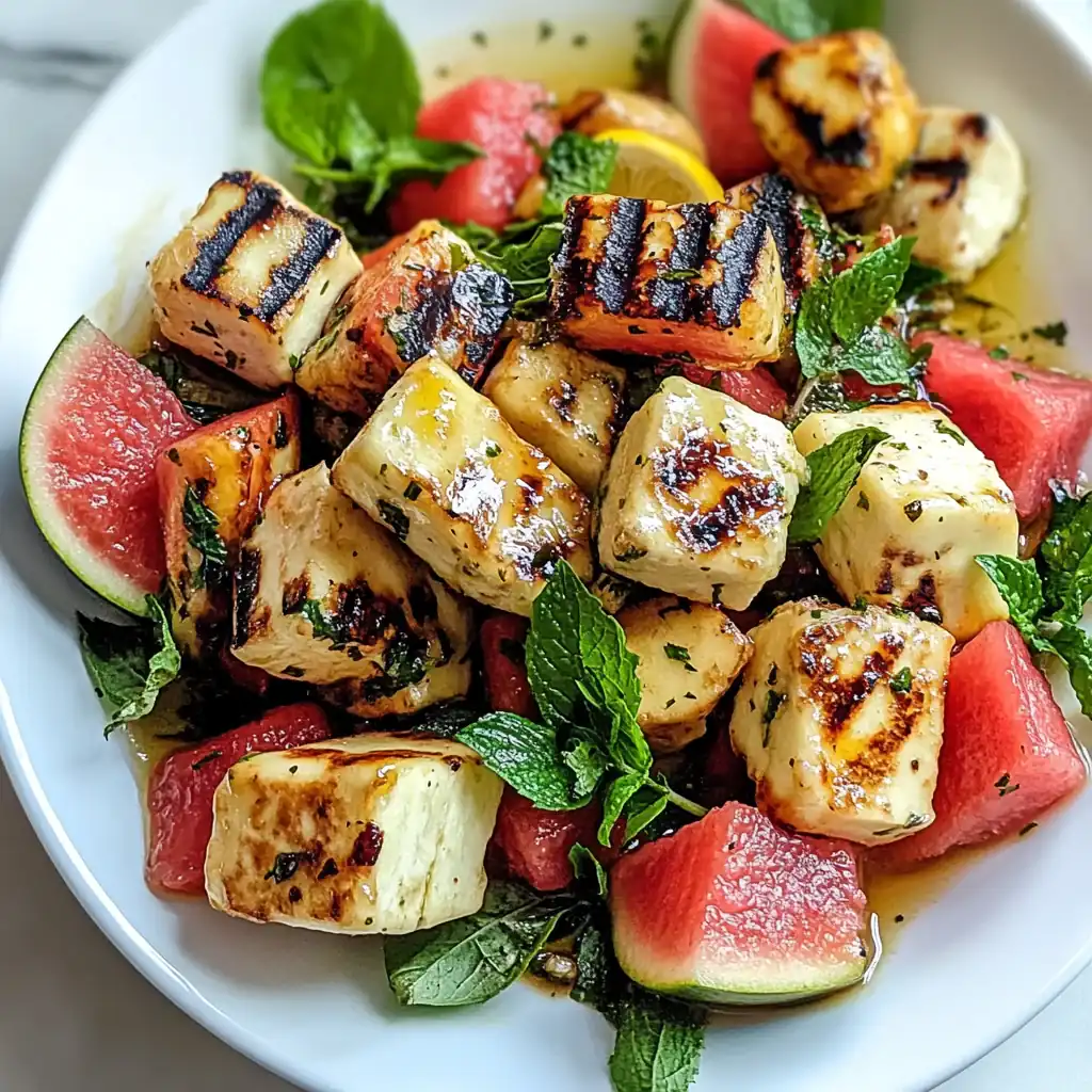 Salty & Sweet Perfection: Grilled Halloumi Watermelon Salad
