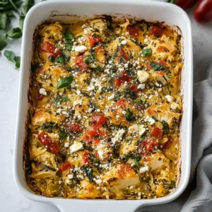 Greek Chicken Casserole Explosion, Quick, Flavorful Dinner