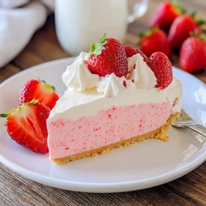 Easy Red White and Blue No-Bake Jello Cream Pie!