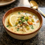 Mediterranean Lemon Chicken Soup: A Creamy, Comforting Bowl of Sunshine | Easy Greek Avgolemono