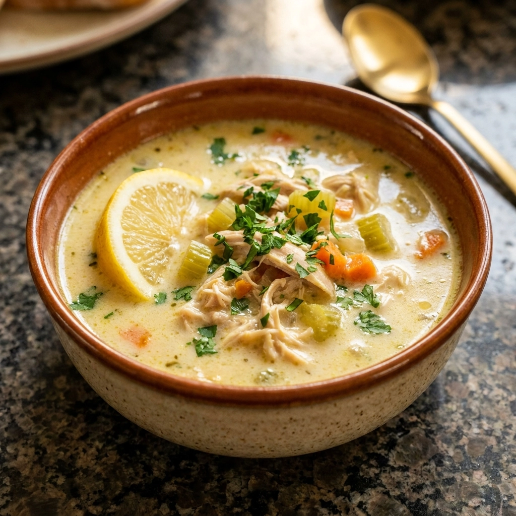 Mediterranean Lemon Chicken Soup: A Creamy, Comforting Bowl of Sunshine | Easy Greek Avgolemono
