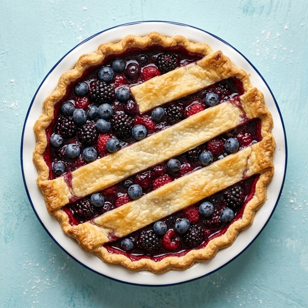 Festive Berry Flag Pie: The Ultimate Summer Celebration Dessert