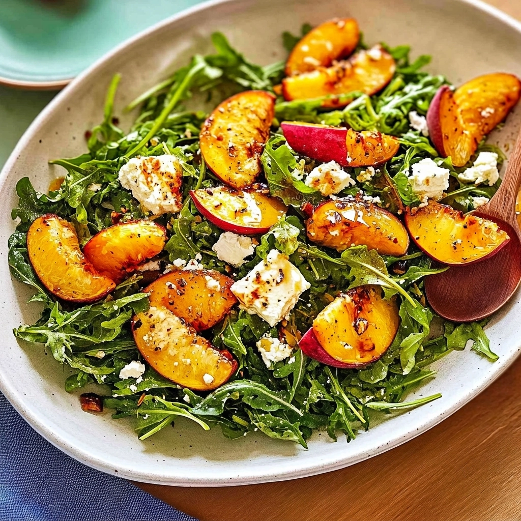Summer Bliss: Refreshing Peach Feta Arugula Salad Recipe