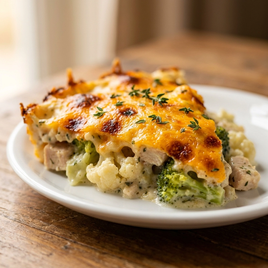 Creamy Low Carb Chicken Casserole | Easy Keto Dinner Casserole Recipe